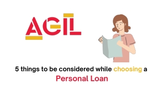 5 things to be considered while choosing a personal loan