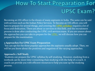 How To Start Preparation For UPSC Exam