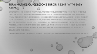 An easy method to properly fix QuickBooks error 15241