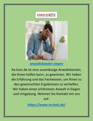 Anwaltskanzlei Siegen | Ra-kotz.de