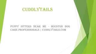 Puppy Sitters Near Me - Houston Dog Care Professionals | cuddlytails.com