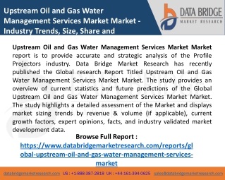 Global Upstream Oil and Gas Water Management Services Market