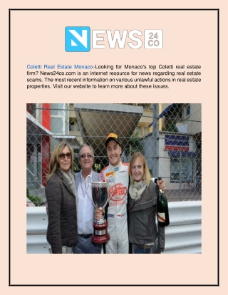 Coletti Real Estate Monaco  News24co.com