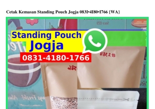 Cetak Kemasan Standing Pouch Jogja