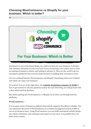 Choosing WooCommerce vs Shopify for your business: Which is better?