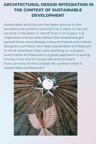 Architectural Design Integration in the Context of Sustainable Development Mohit Bansal Chandigarh