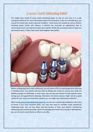 Is Zoom Teeth Whitening Safe?