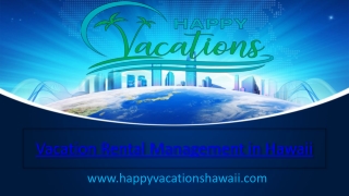 Vacation Rental Management in Hawaii