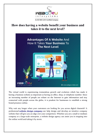 How does having a website benefit your business and takes it to the next level?