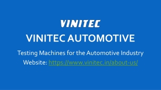 Testing Machines for the Automotive Industry