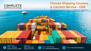 Choose Shipping Couriers & Carriers Service - CSS
