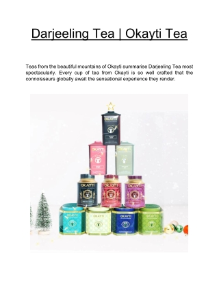 Darjeeling Tea  | Okayti Tea