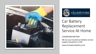 Car Battery Replacement Service At Home