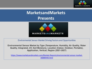 Environmental Sensor Market Driving Factors and Opportunities