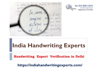 Handwriting Expert Verification in Delhi – India Handwriting Expert