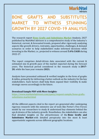 Bone Grafts and Substitutes Market to witness Stunning Growth by 2027