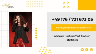 Hallelujah Hochzeit Text Deutsch - Steffi Mira