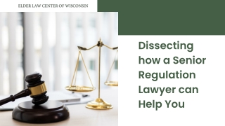 Dissecting how a Senior Regulation Lawyer can Help You