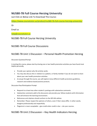 NU580-7B Full Course Herzing University