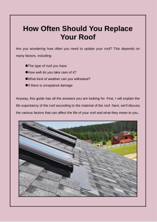 How Often Should You Replace Your Roof?