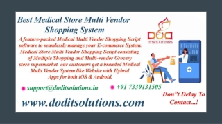 Best Online Pharmacy Store Multi Vendor Script - DOD IT SOLUTIONS