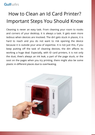 How to Clean an Id Card Printer Important Steps You Should Know