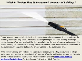 Which Is The Best Time To Powerwash Commercial Buildings?