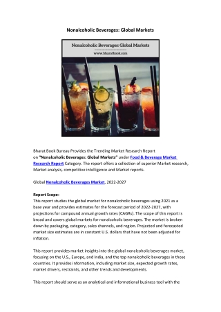 Nonalcoholic Beverages Global Markets