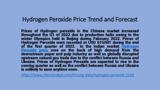 Hydrogen Peroxide Pricing online