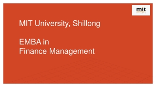 EMBA in Finance Management