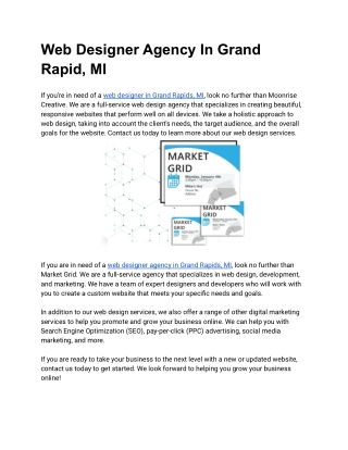 Web Designer Agency In Grand Rapid, MI