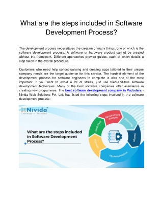 Nivida - Daily Blog -2 - What are the steps included in Software Development Process-