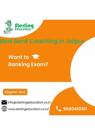 Best Bank Coaching in Jaipur Sterling Education
