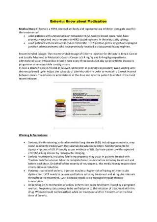 Enhertu: Produced in Chinese Hamster ovary cell
