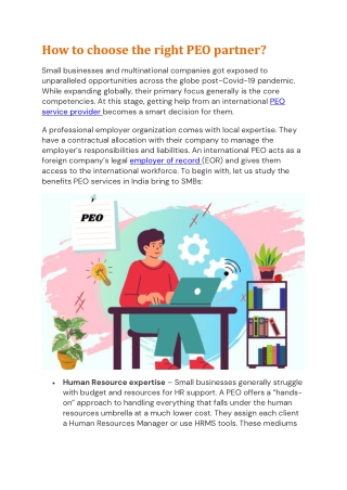 How to choose the right PEO partner