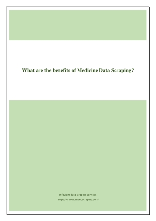 benefits of medicine data scraping