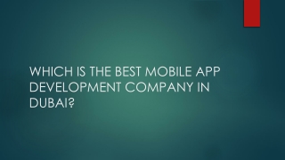 WHICH IS THE BEST MOBILE APP DEVELOPMENT COMPANY