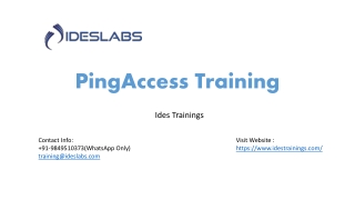 PingAccess Training - IDESTRAININGS