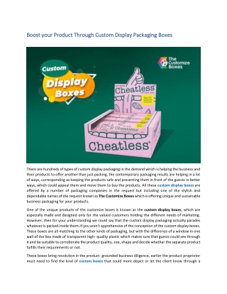 How to Boost your Product Through Custom Display Packaging Boxes