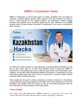 MBBS in Kazakhstan Hacks-Blog