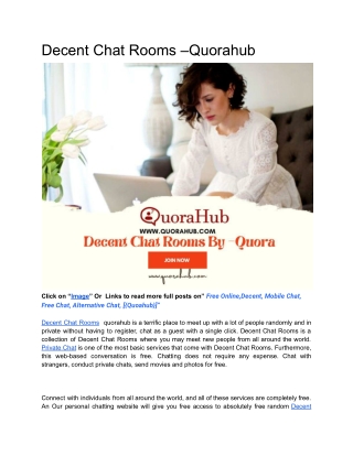 Best Decent Chat Rooms Decent Chat Rooms USA & UK in 2022-23