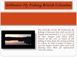 Stillwater Fly Fishing British Columbia