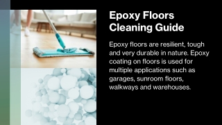 Epoxy Floors Cleaning Guide