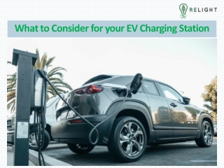 What to Consider for your EV Charging Station