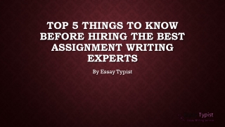 Top 5 Things To Know Before Hiring The