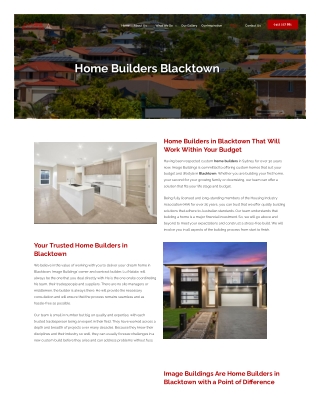 Home Builders Blacktown