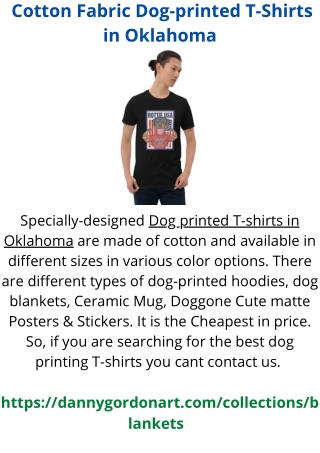 Cotton Fabric Dog-printed T-Shirts in Oklahoma