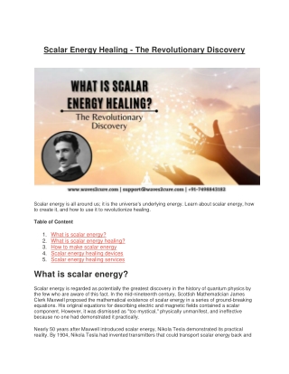 Scalar Energy Healing(2)