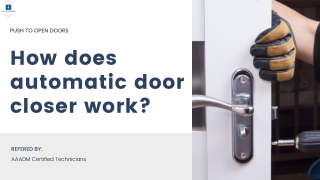 How does automatic door closer work?