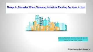 Things to Consider When Choosing Industrial Painting Services in Nyc